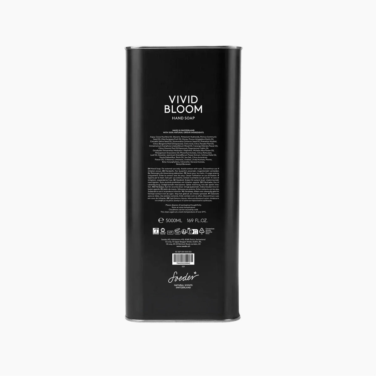Vivid Bloom Hand Soap 5000ml, naturlig håndsåpe fra Soeder