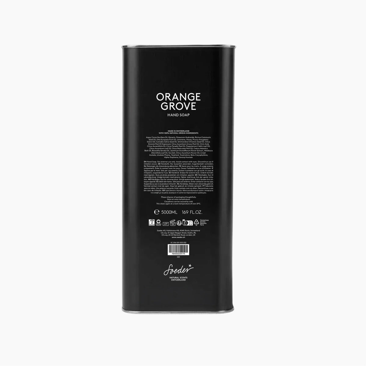 Orange Grove Hand Soap 5000ml, naturlig håndsåpe fra Soeder