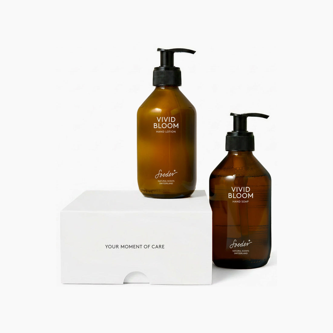 Vivid Bloom Hand Care Set med håndsåpe og håndlotion, gavesett fra Soeder